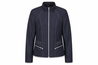 KSTN Womens Blue Polyester Jacket UK 14 Zip Pockets Casual