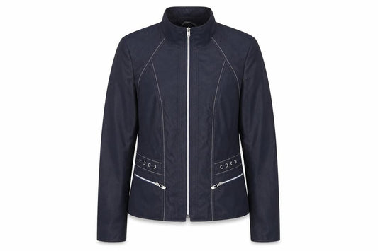 KSTN Womens Blue Polyester Jacket UK 14 Zip Pockets Casual