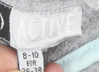 Active Women’s Grey Hoodie Sweatshirt Size 8-10 UK 1/4 Zip