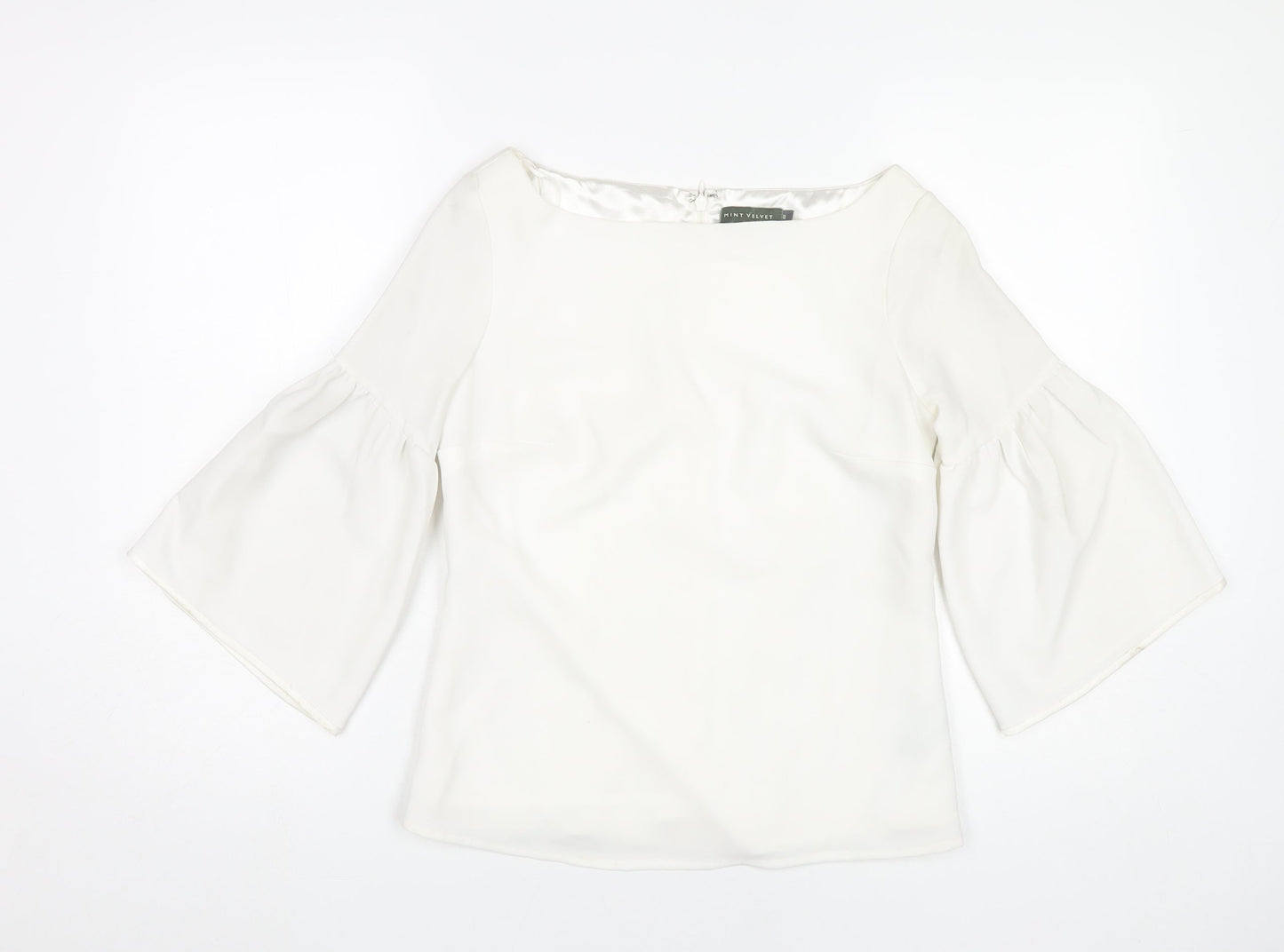 Womens UK Size 8 Mint Velvet White Tunic Blouse