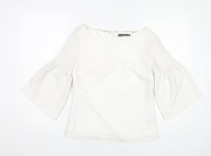 Womens UK Size 8 Mint Velvet White Tunic Blouse