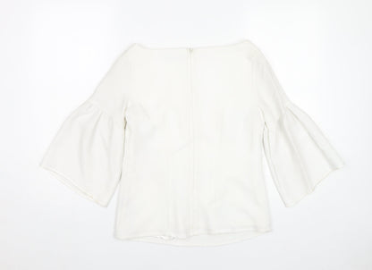 Womens UK Size 8 Mint Velvet White Tunic Blouse