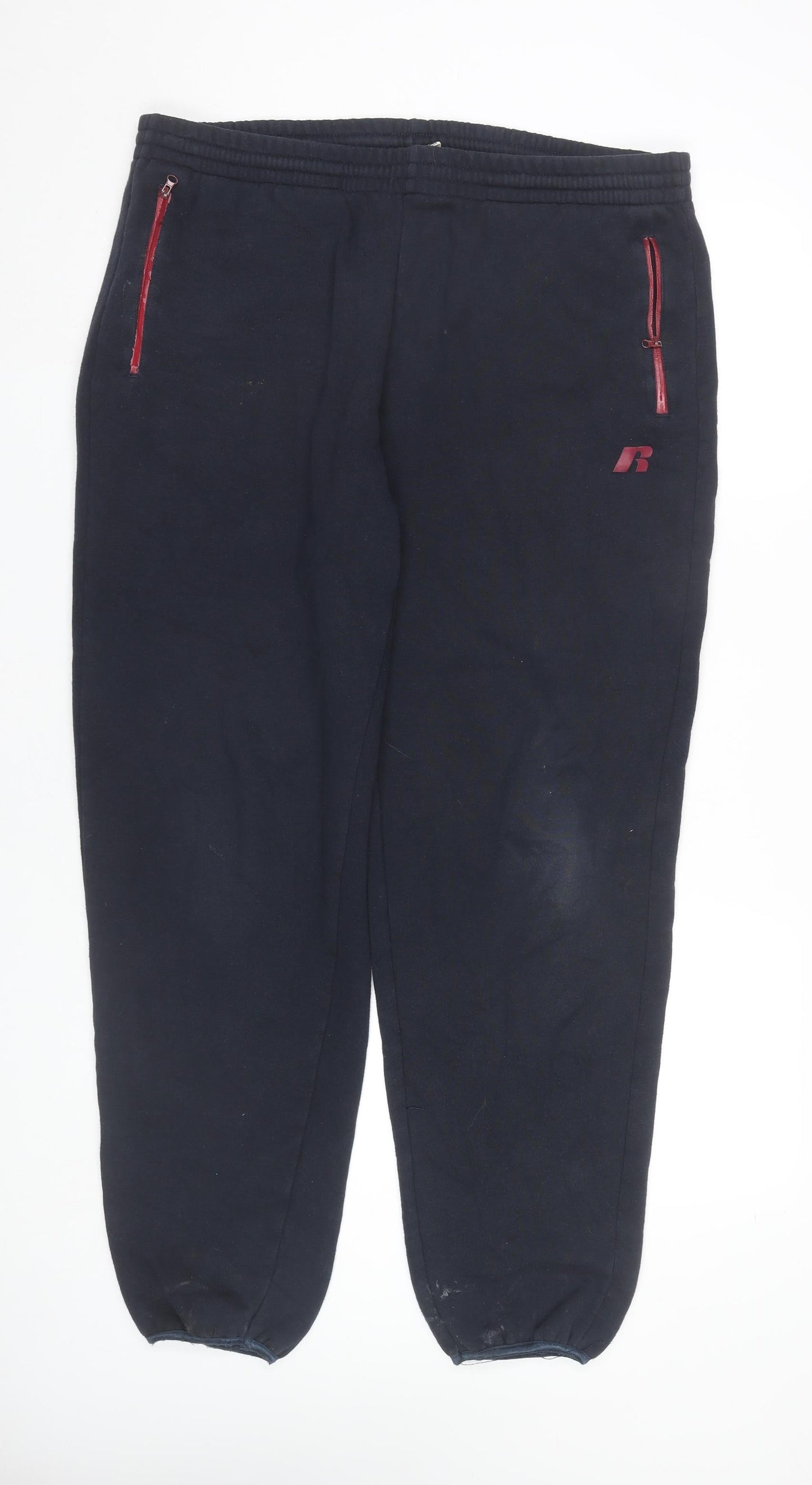 Russell Athletic Mens Black XL Sweatpants Fleece Casual Trousers