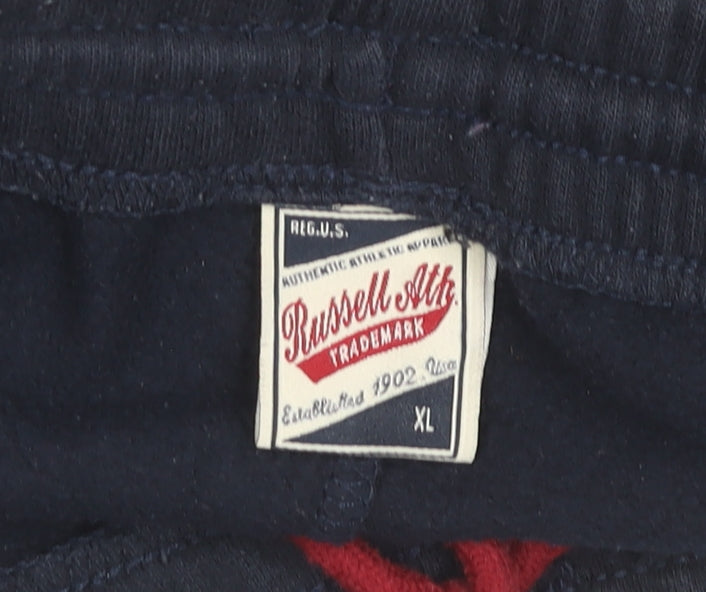 Russell Athletic Mens Black XL Sweatpants Fleece Casual Trousers