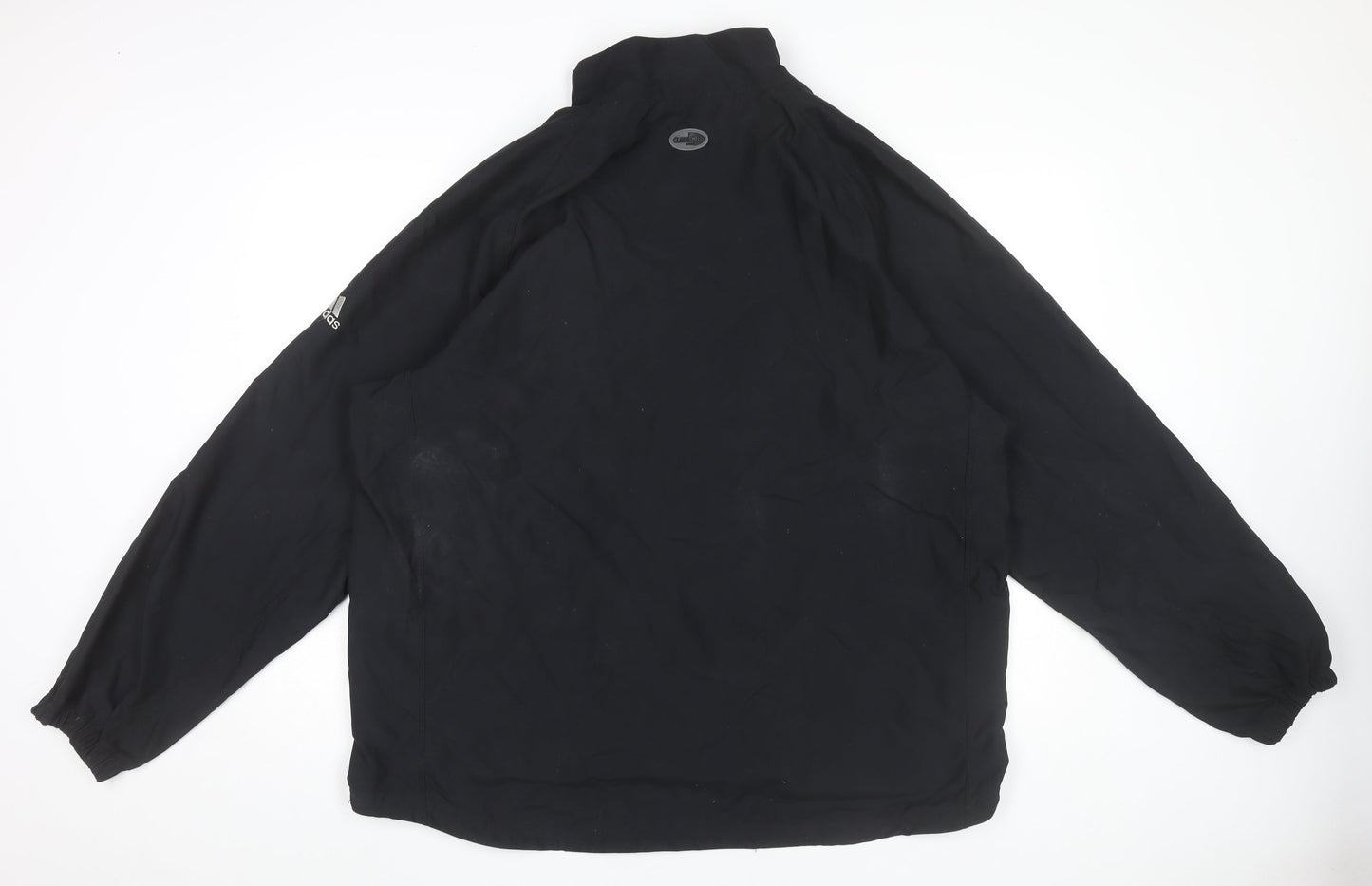Adidas Men’s Black L Polyester 1/4 Zip Windbreaker Jacket