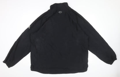 Adidas Men’s Black L Polyester 1/4 Zip Windbreaker Jacket
