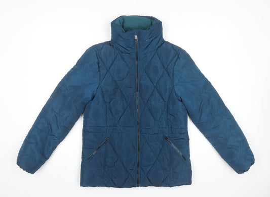 Womens UK Size 6 Marks and Spencer Blue Puffer Jacket