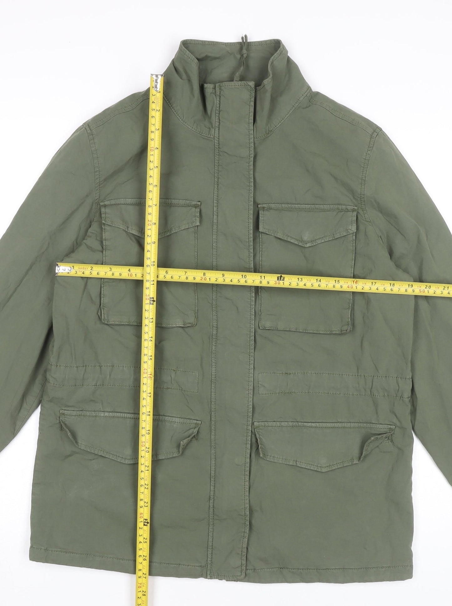 Womens UK Size 8 Marks and Spencer Green Military Jacket