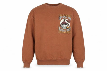 Mens UK Size S Pull&Bear Brown Pullover Sweatshirt