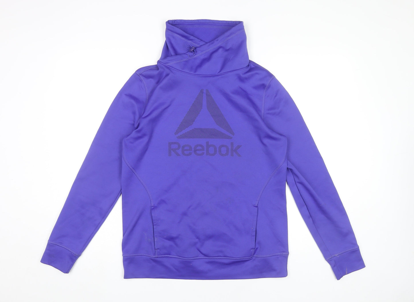 Reebok Women’s Purple Polyester Pullover Sweatshirt M Logo Sportswear