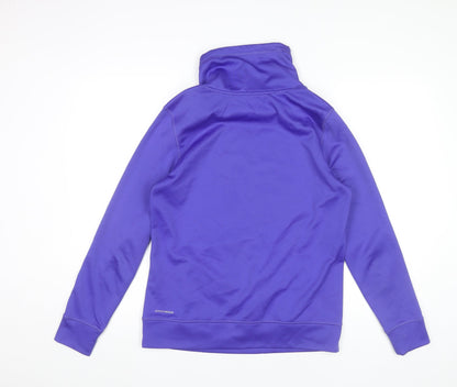 Reebok Women’s Purple Polyester Pullover Sweatshirt M Logo Sportswear