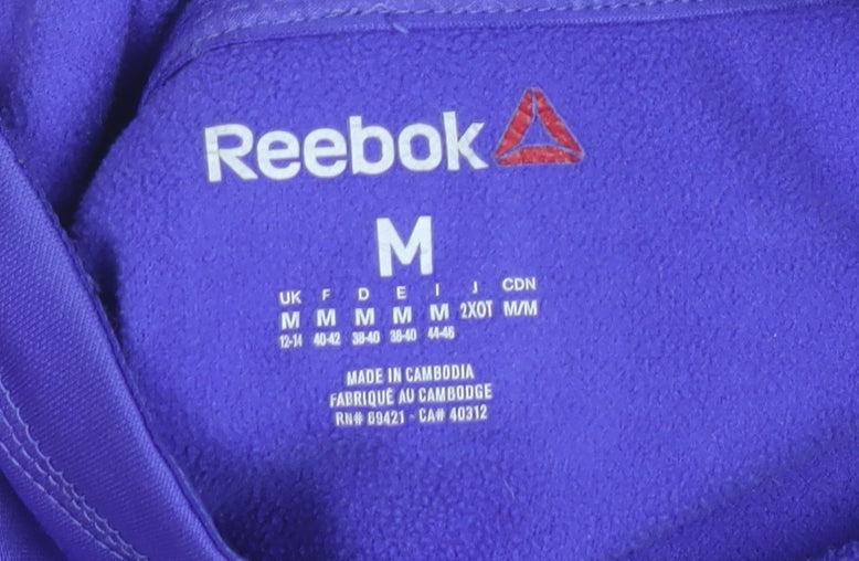 Reebok Women’s Purple Polyester Pullover Sweatshirt M Logo Sportswear