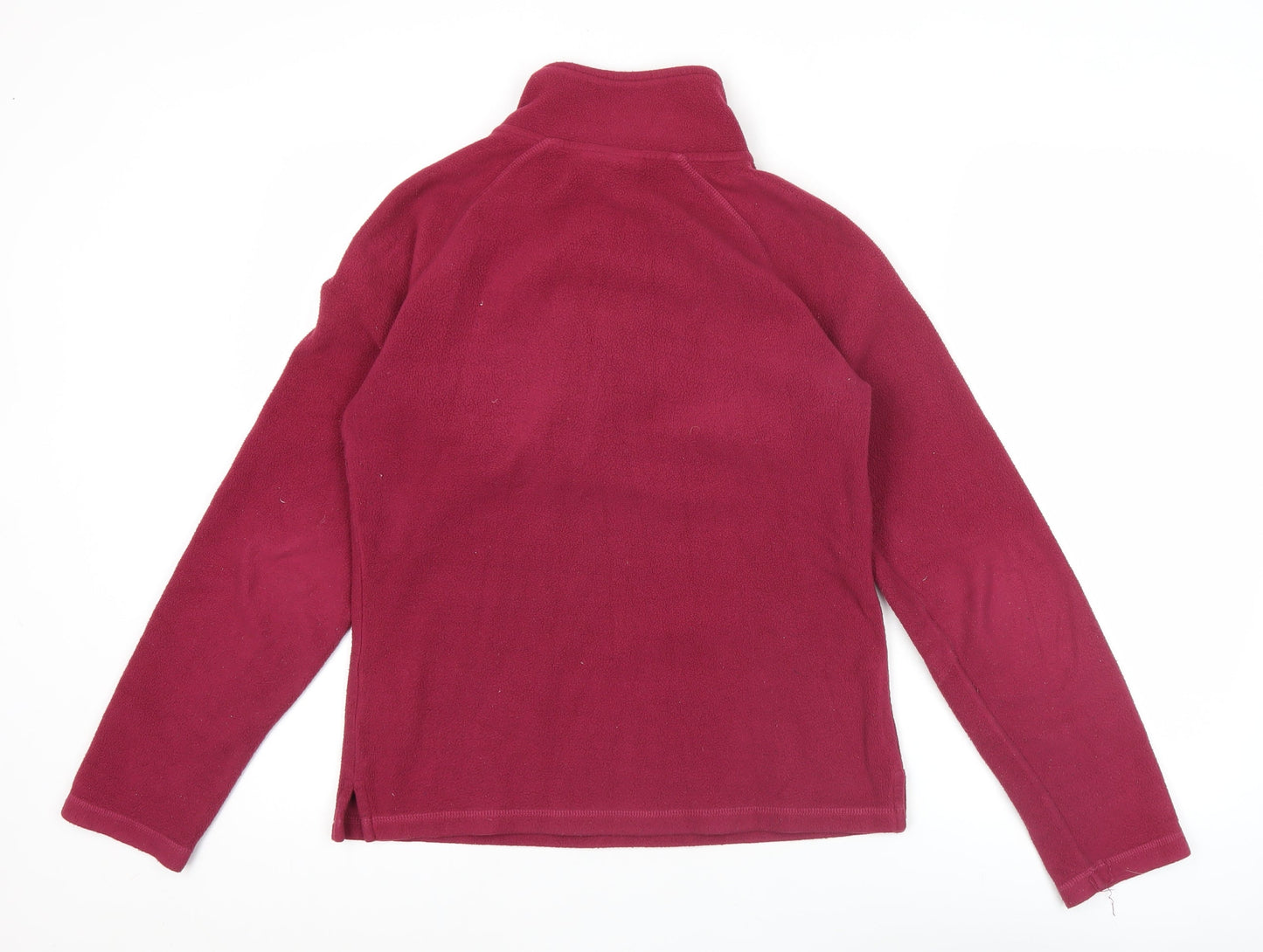 Animal Womens Pink Fleece Sweatshirt M 1/4 Zip Pullover Jumper