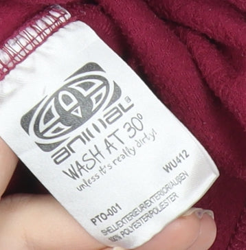 Animal Womens Pink Fleece Sweatshirt M 1/4 Zip Pullover Jumper