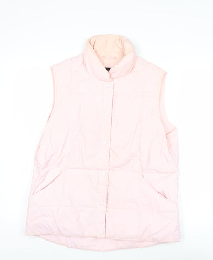 Womens UK Size 1012 Lands' End Pink Puffer Jacket