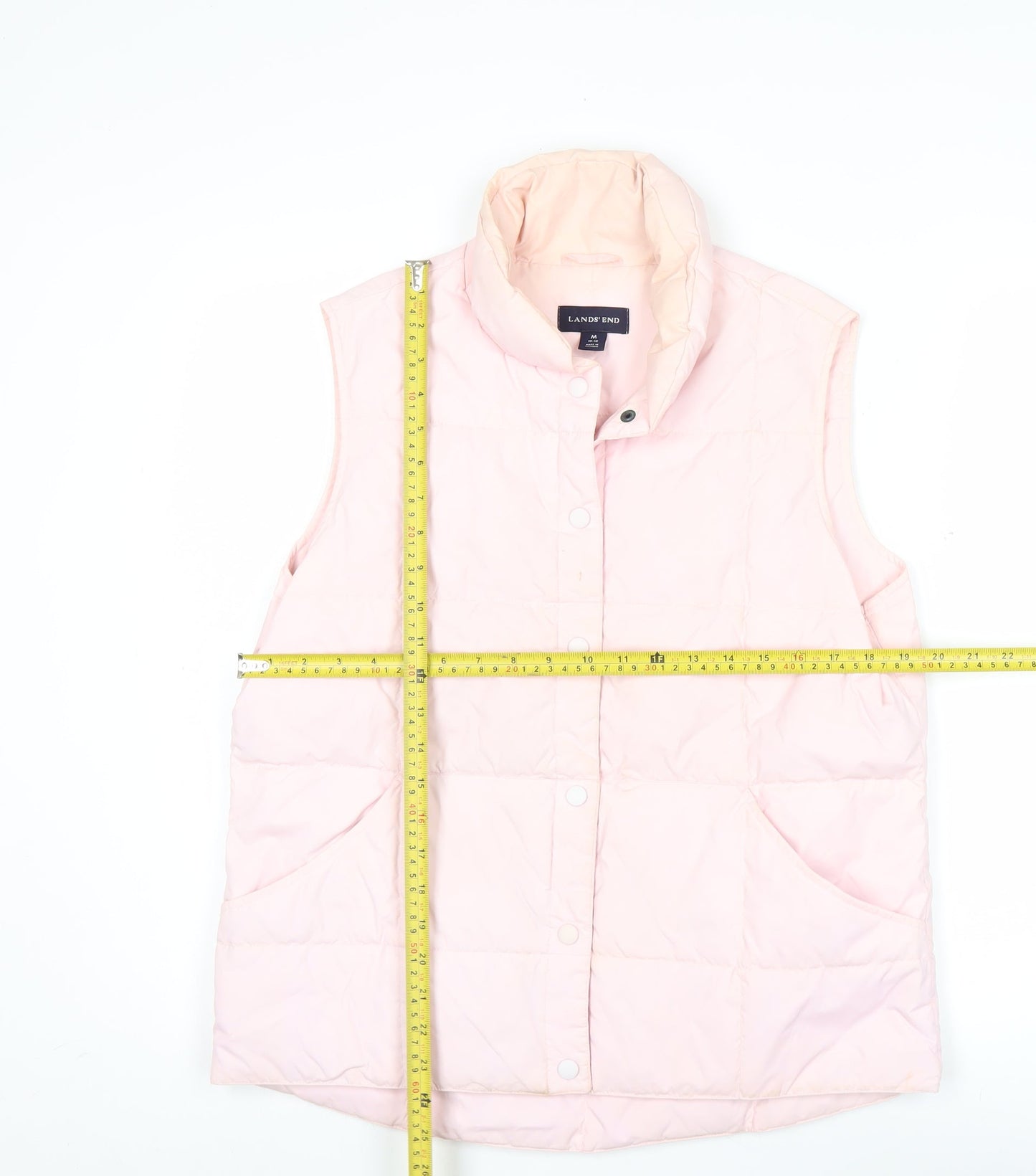 Womens UK Size 1012 Lands' End Pink Puffer Jacket