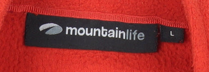 Mens UK Size L Mountain Life Red Pullover Sweatshirt