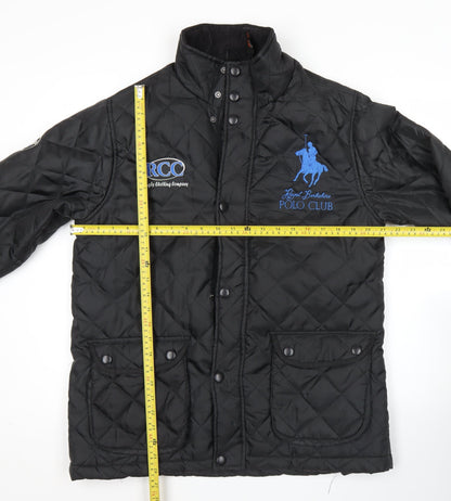 Mens UK Size S Result Black Quilted Coat