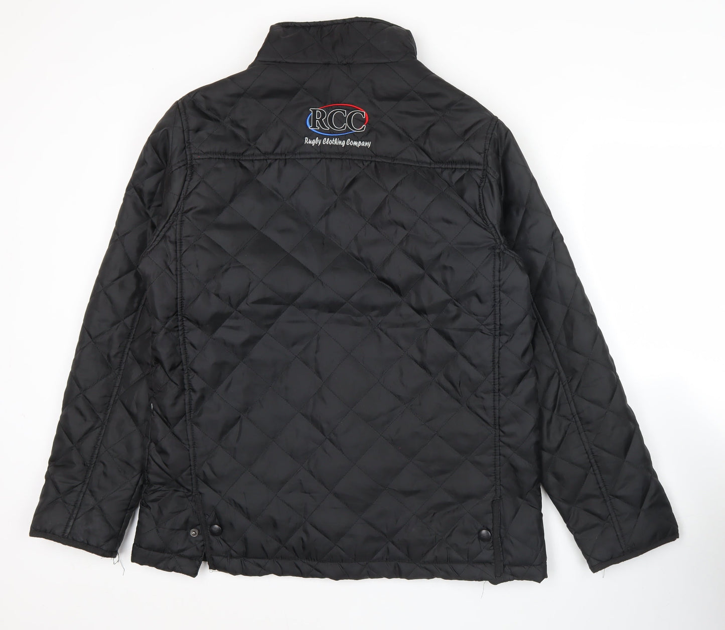 Mens UK Size S Result Black Quilted Coat