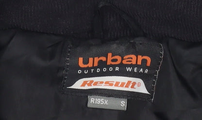 Mens UK Size S Result Black Quilted Coat