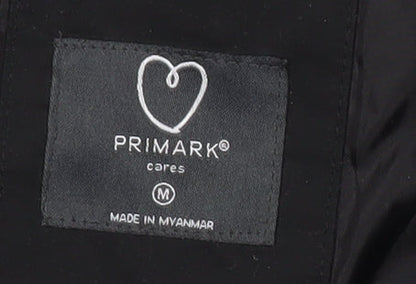 Primark Men’s Black Softshell Hooded Mid-Length Jacket Size M