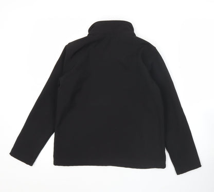Gelert Boys Black Softshell Jacket Size 9-10 Years Full Zip Outdoor Coat