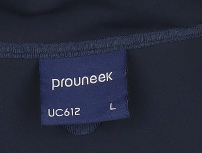 Prounook Women’s Blue Softshell Jacket L Long Sleeve Zip Casual