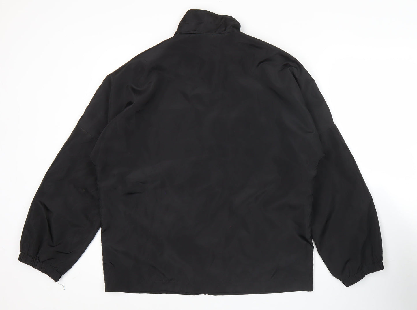 D.X Women’s Black Polyester Bomber Jacket Size M Full Zip Casual