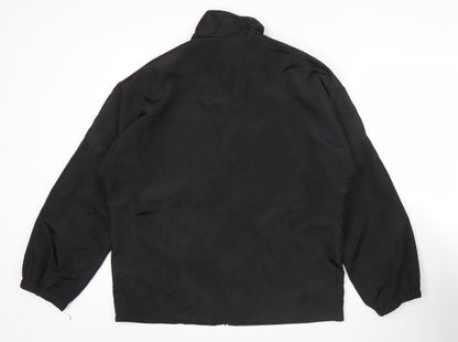 D.X Women’s Black Polyester Bomber Jacket Size M Full Zip Casual