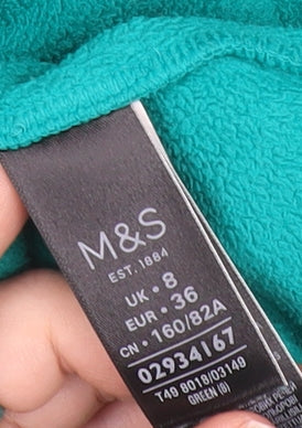 Marks and Spencer Women’s Green Size 8 Full Zip Fleece Hoodie