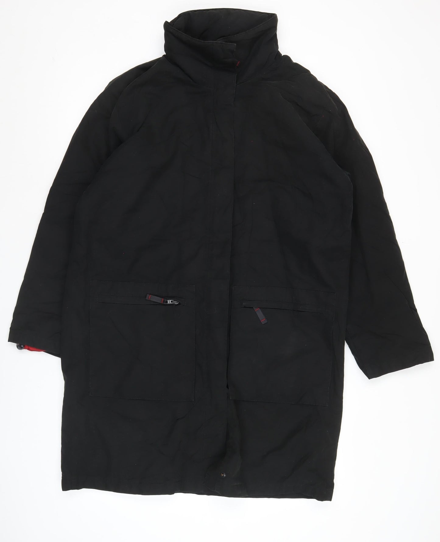 Womens UK Size 12 Marks and Spencer Black Overcoat