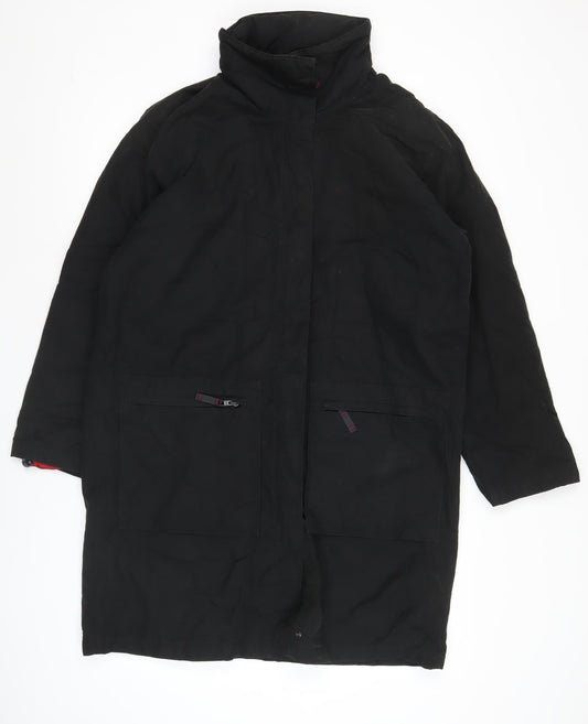 Womens UK Size 12 Marks and Spencer Black Overcoat