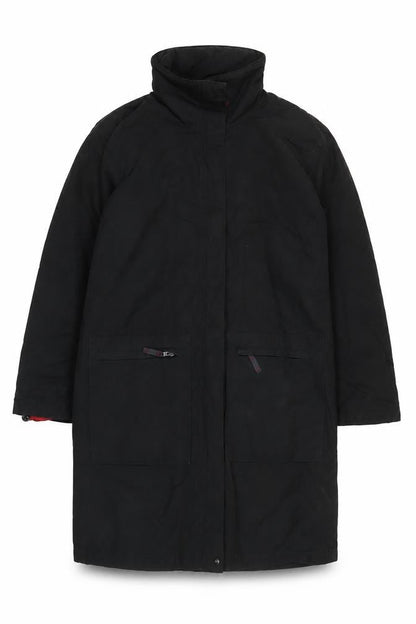 Marks & Spencer Women’s Black Cotton Blend Long Overcoat Size 12