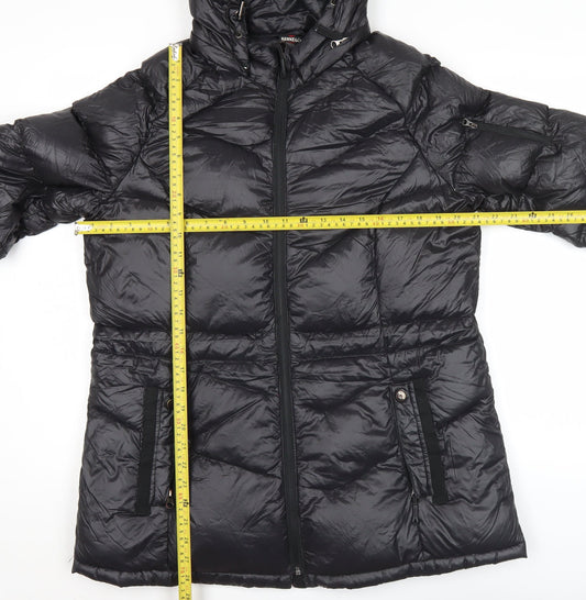 Hawke & Co Womens Black Size 14 Puffer Jacket Hooded Winter Coat