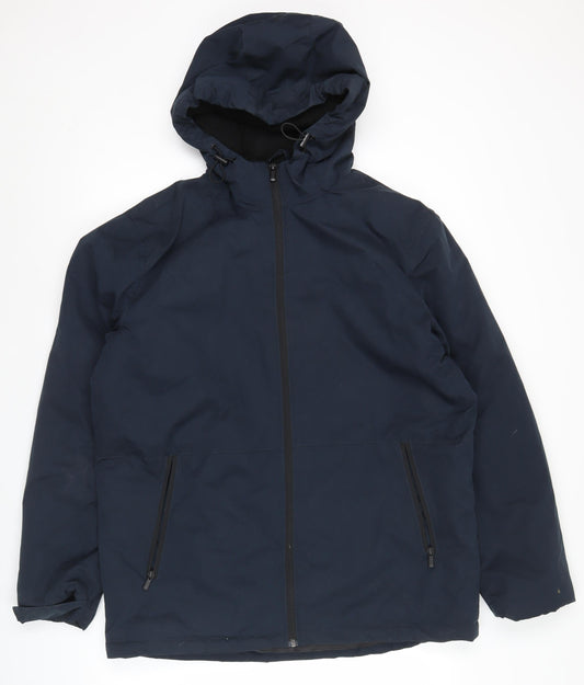 Primark Men’s Blue Hooded Puffer Jacket Size L Regular Fit