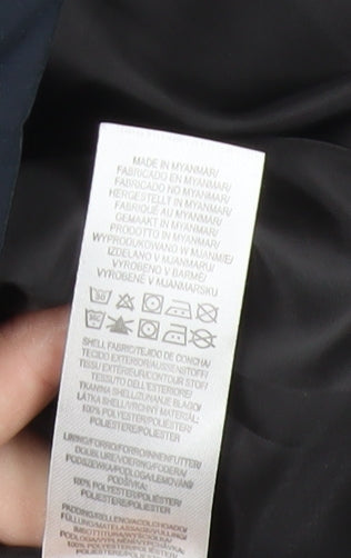 Primark Men’s Blue Hooded Puffer Jacket Size L Regular Fit