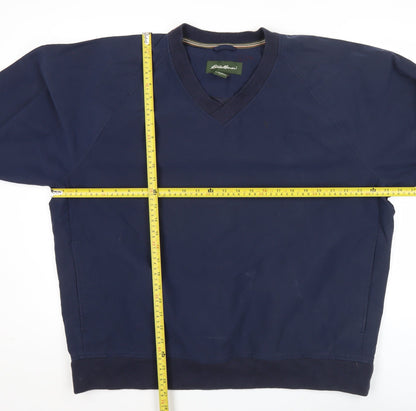 Eddie Bauer Men’s Blue V-Neck Pullover Sweatshirt Size L
