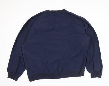 Eddie Bauer Men’s Blue V-Neck Pullover Sweatshirt Size L