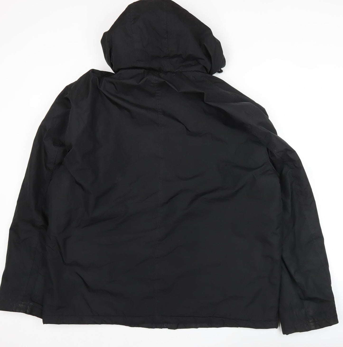 George Men’s Black XL Parka Jacket Hooded Polyester Winter Coat