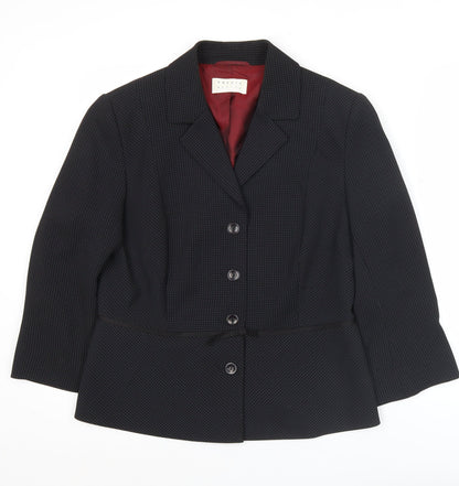 Precis Petite Womens Black Size 14 Suit Jacket Blazer Regular Fit