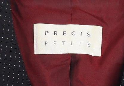 Precis Petite Womens Black Size 14 Suit Jacket Blazer Regular Fit