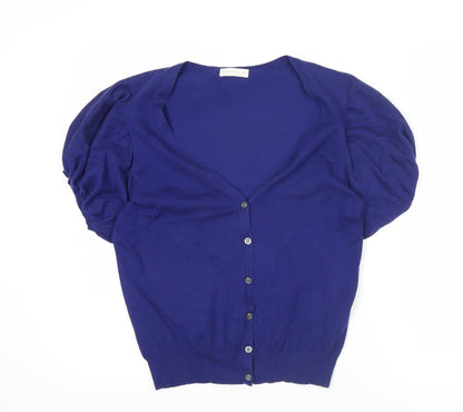 Womens UK Size 12 Whistles Blue Cardigan Jumper