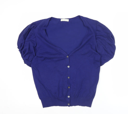 Womens UK Size 12 Whistles Blue Cardigan Jumper