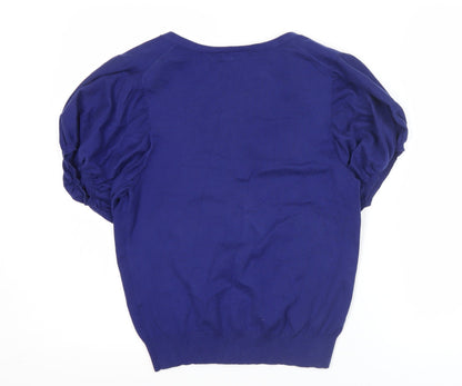 Womens UK Size 12 Whistles Blue Cardigan Jumper