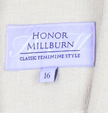 Honor Millburn Women’s Beige Shawl Collar Suit Jacket Size 16