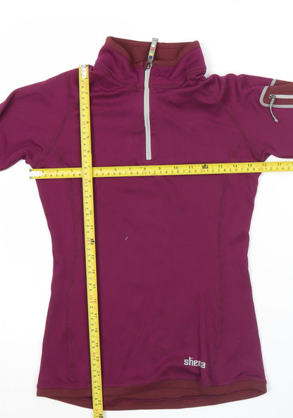 Sherpa Women’s Purple Long Sleeve 1/2 Zip Pullover Sweatshirt Size S