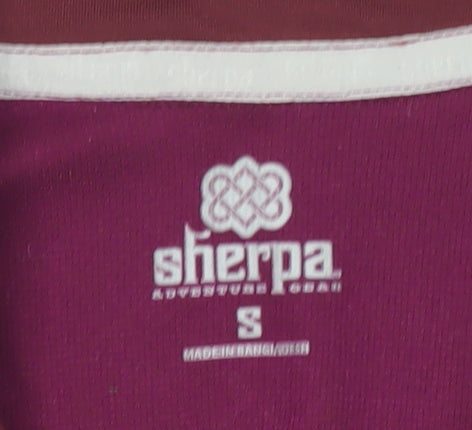 Sherpa Women’s Purple Long Sleeve 1/2 Zip Pullover Sweatshirt Size S
