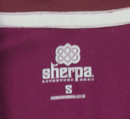 Sherpa Women’s Purple Long Sleeve 1/2 Zip Pullover Sweatshirt Size S