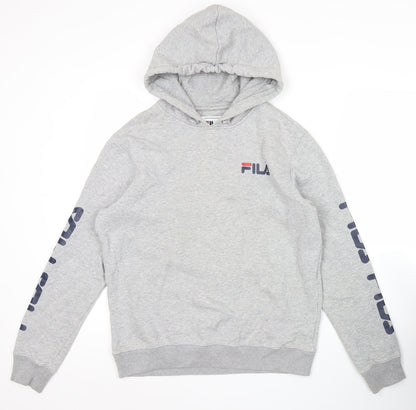 Mens UK Size S FILA Grey Pullover Hoodie