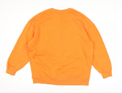 Womens UK Size XS Disney Orange Pullover Sweatshirt